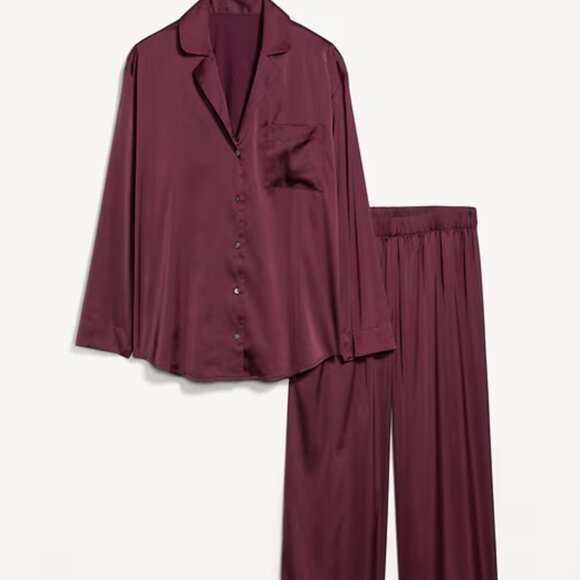 Old Navy Other - NWT Old Navy burgundy satin pajama set - 2X